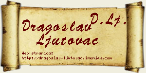 Dragoslav Ljutovac vizit kartica